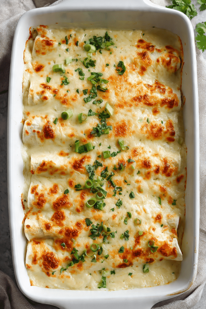 Chicken Enchiladas With White Sauce