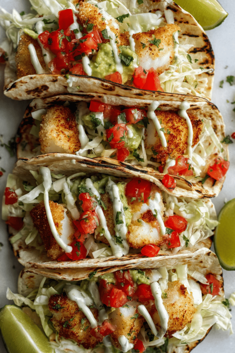 Baja Fish Tacos with Avocado