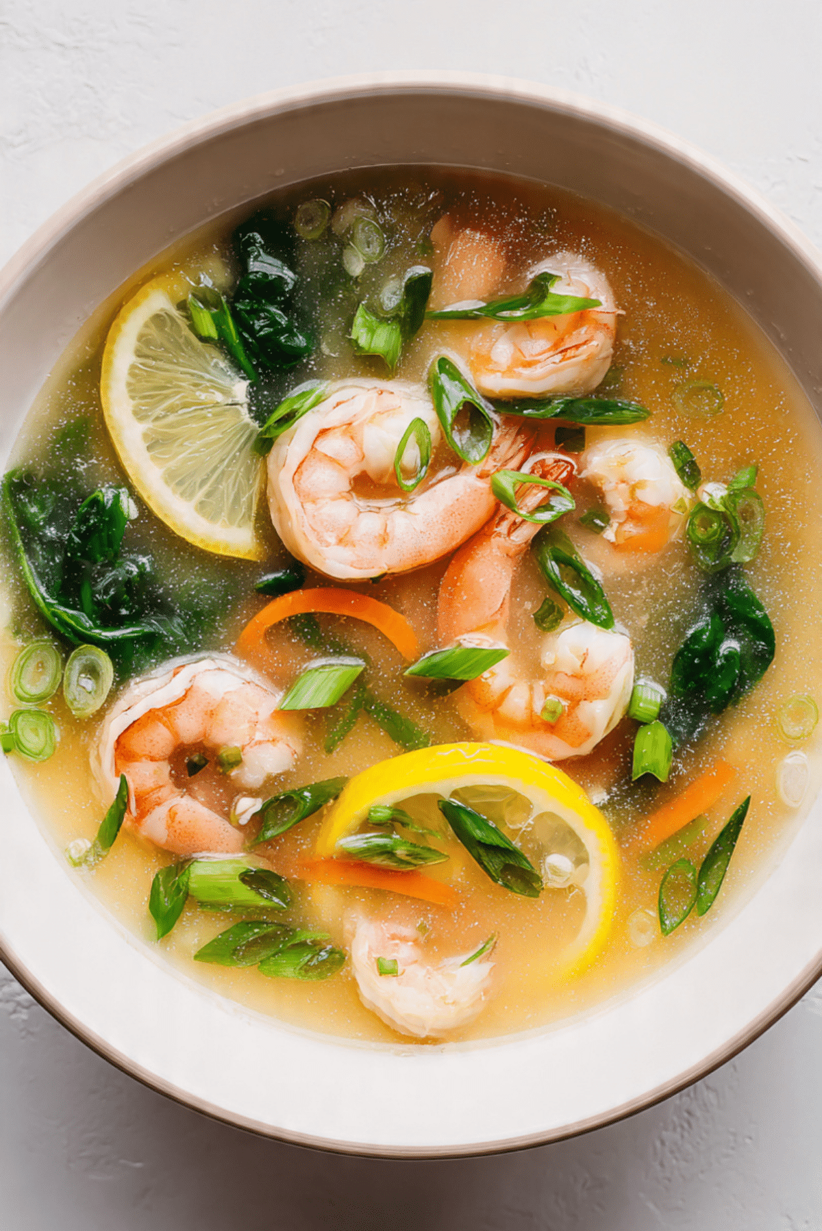 Miso-Ginger Lemon Shrimp Detox Broth