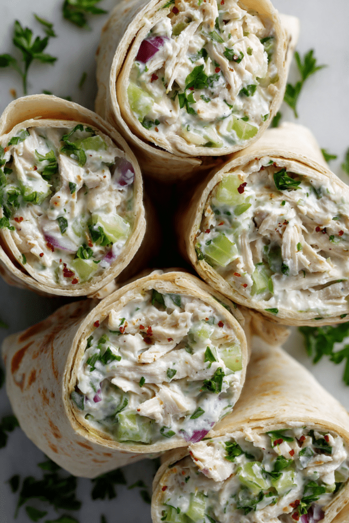 Greek Yogurt Chicken Salad Wraps