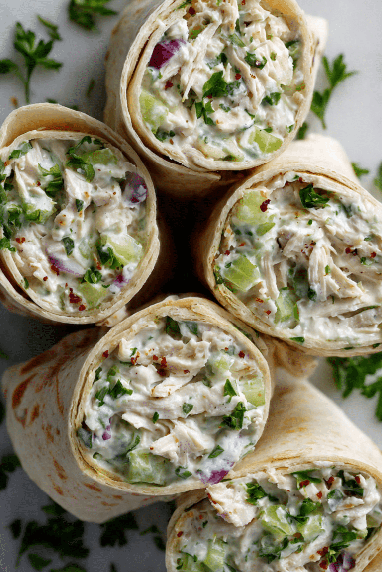 Greek Yogurt Chicken Salad Wraps
