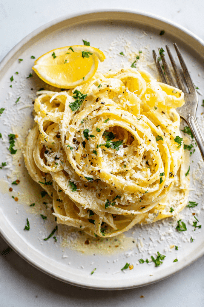 Fettuccine with Garlic Butter Sauce