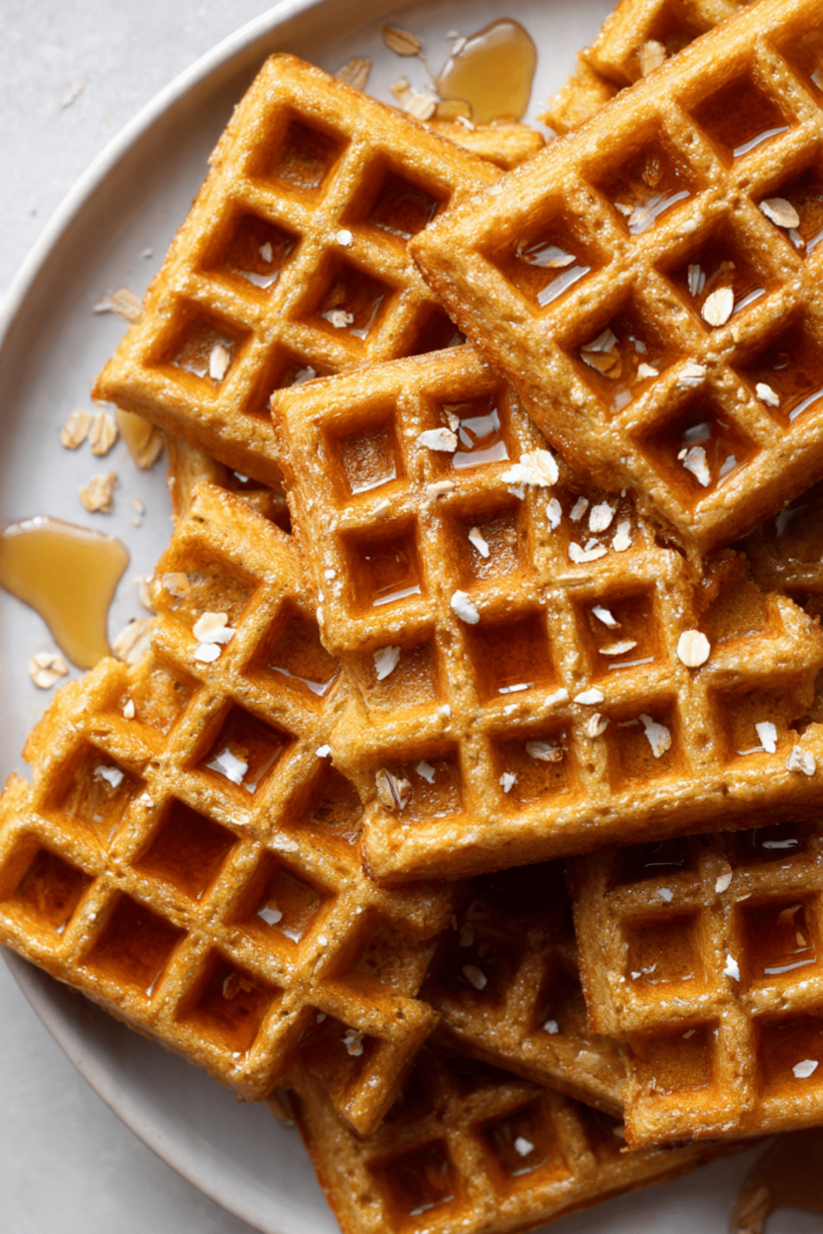 Maple Oat Waffle Squares