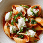 Tomato Basil Shells with Whipped Ricotta