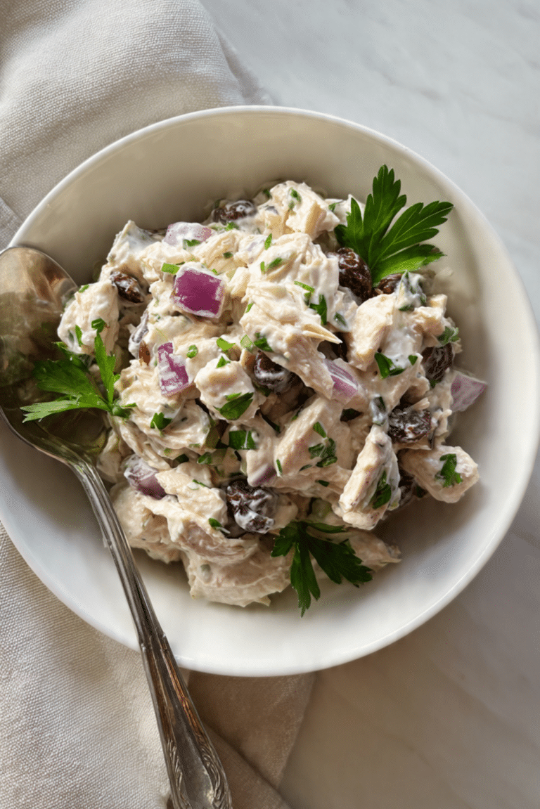 Chicken Salad with Canned Chicken, Raisins & Dates