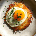 Crispy Potato Hash Browns with Fried Egg