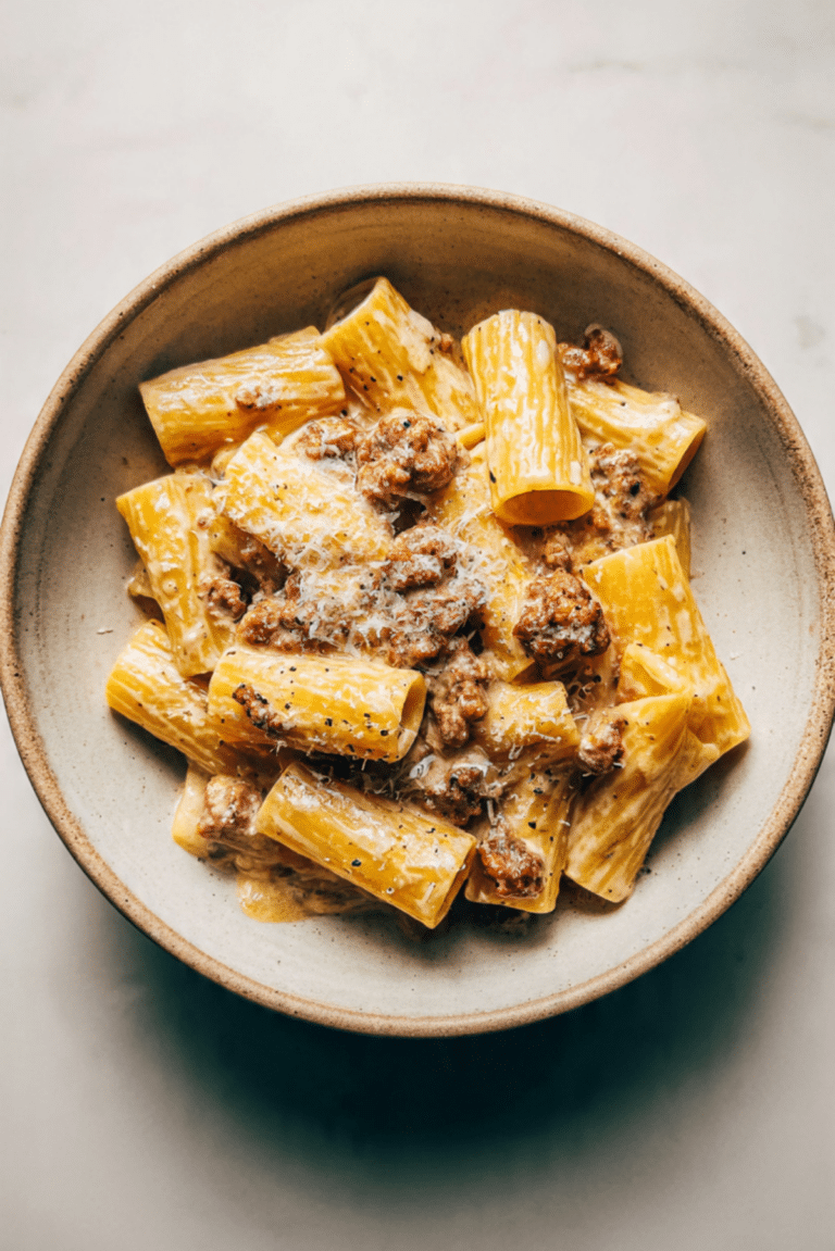 Creamy Italian Sausage Rigatoni