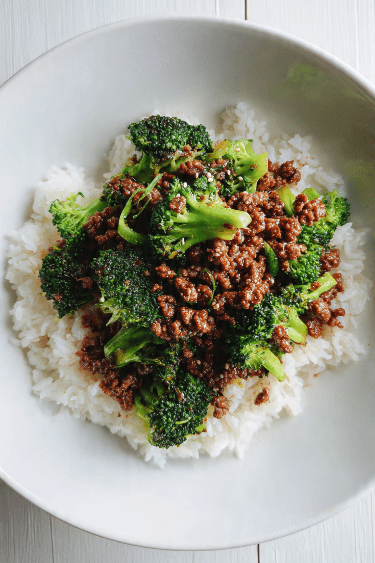 Korean Ground Beef and Broccoli