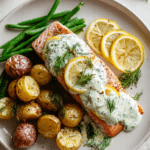 Baked Salmon with Dill Sauce