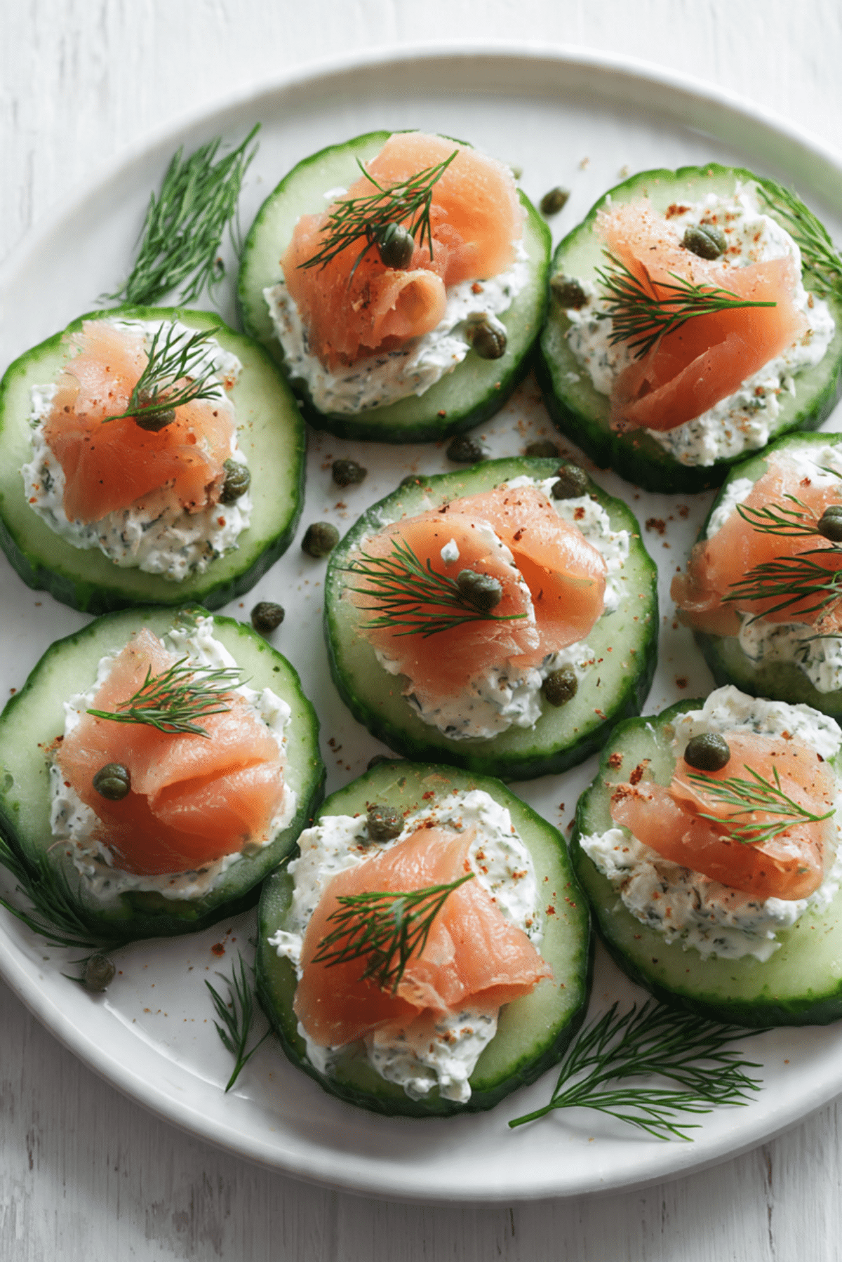 Smoked Salmon Cucumber Rounds