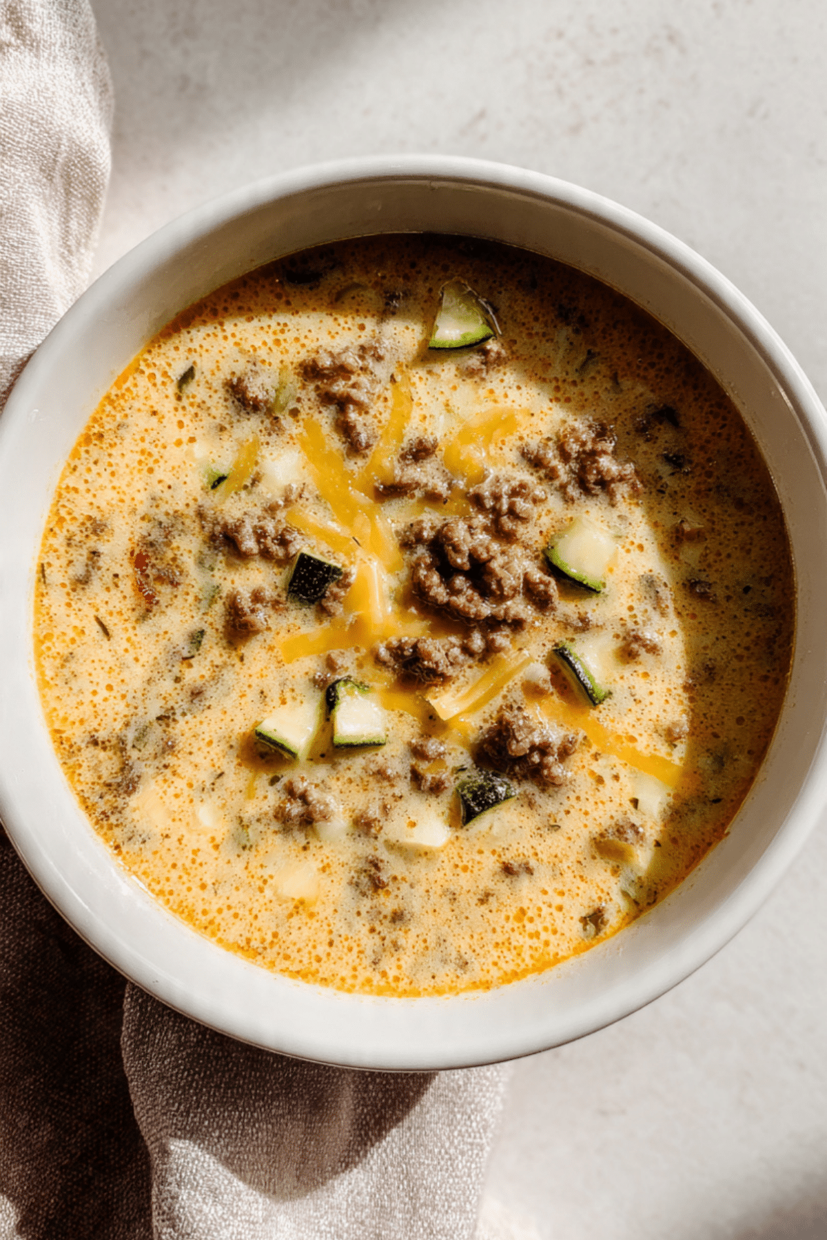 Keto Beef Cheeseburger Soup