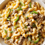 High-Protein Creamy Philly Cheesesteak Mac & Cheese Recipe