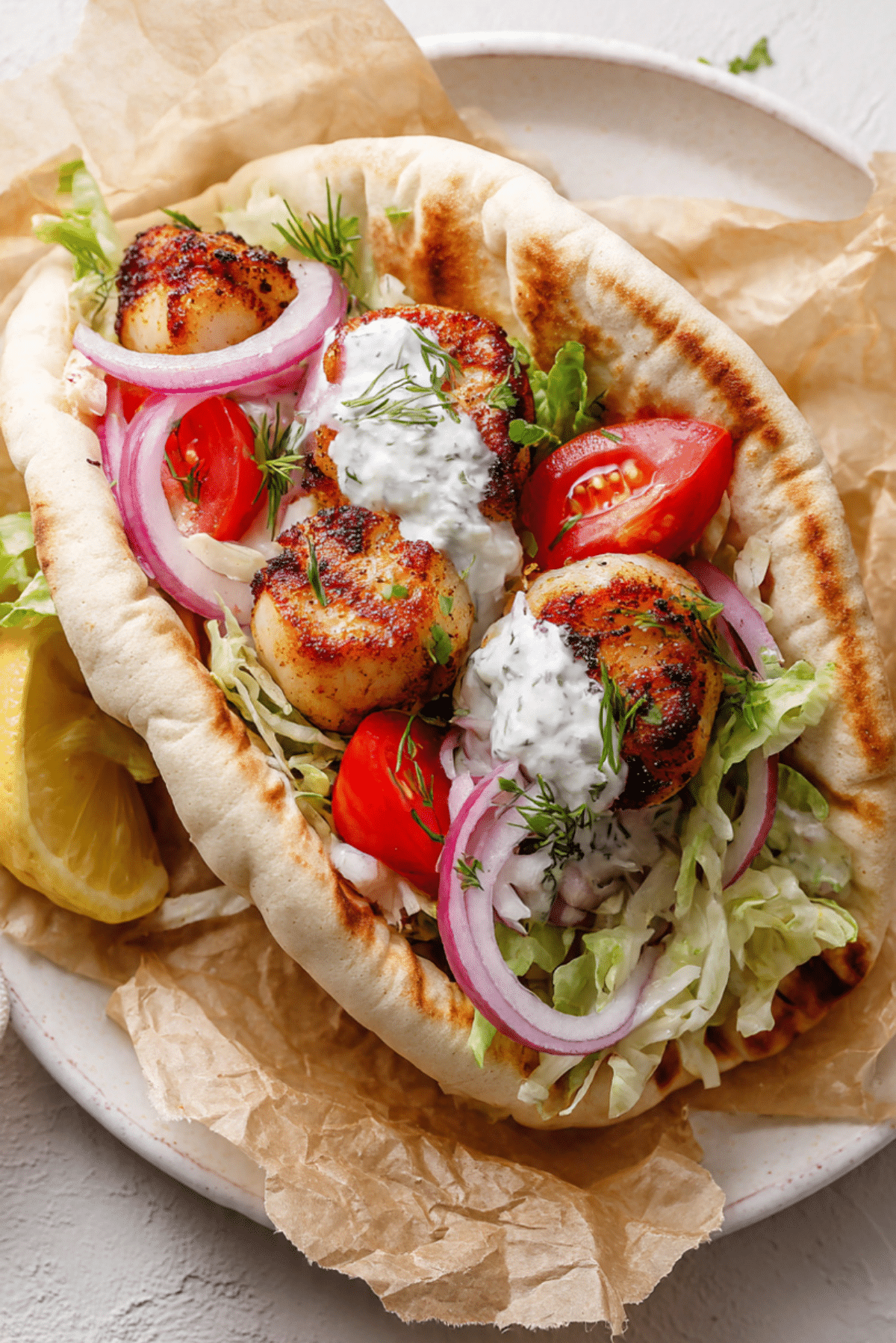 Grilled Scallop Gyros