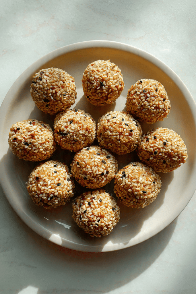 Baked Banana Sesame Bites