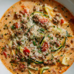 Ground Beef Zucchini Lasagna Soup