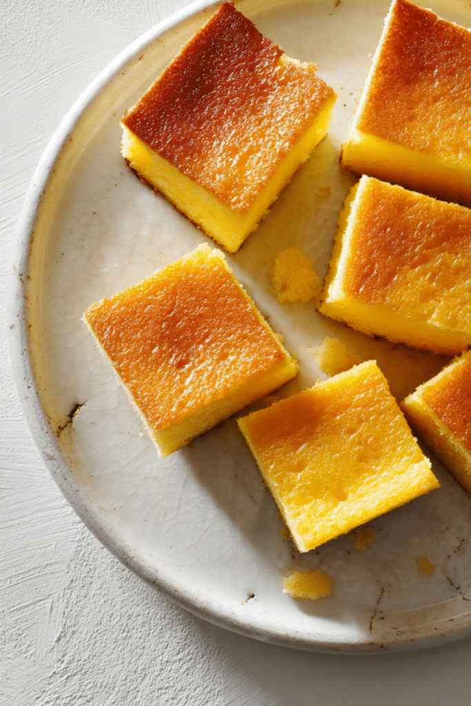 Baked Cornmeal Custard Squares