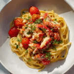 Buttered Lobster Pasta with Cherry Tomatoes