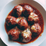 Mozzarella Stuffed Meatballs