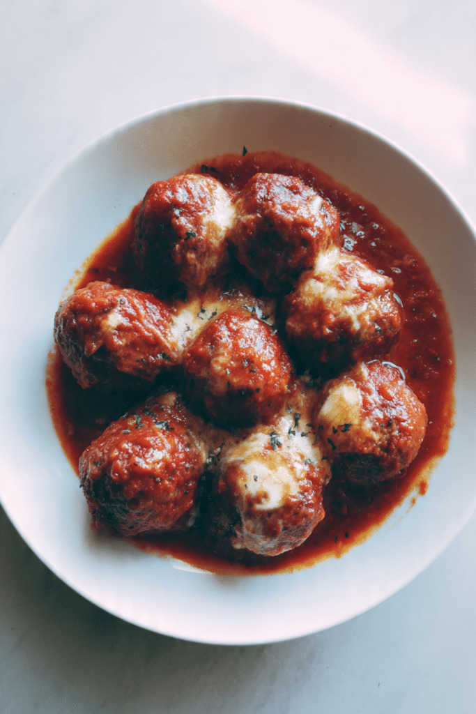 Mozzarella Stuffed Meatballs