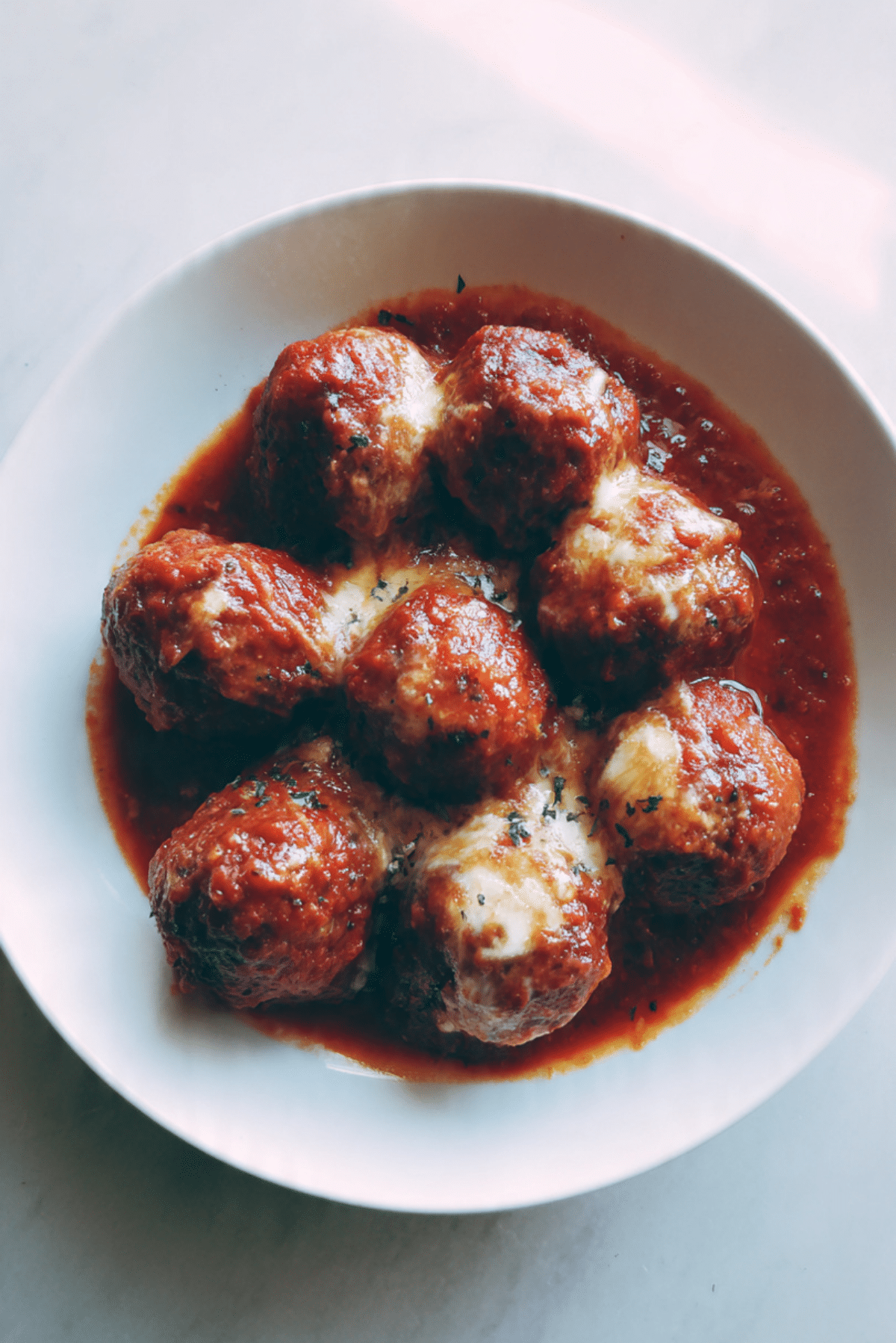 Mozzarella Stuffed Meatballs
