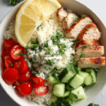 Lemon Herb Hummus Chicken Bowls