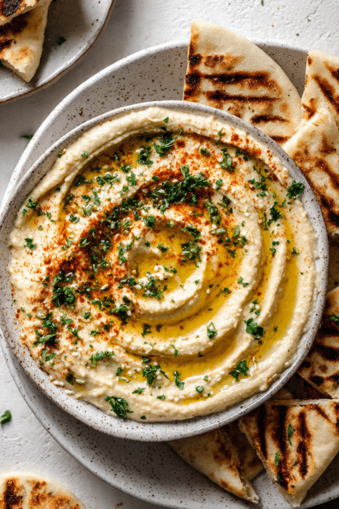 Butterbean Hummus with Griddled Flatbreads
