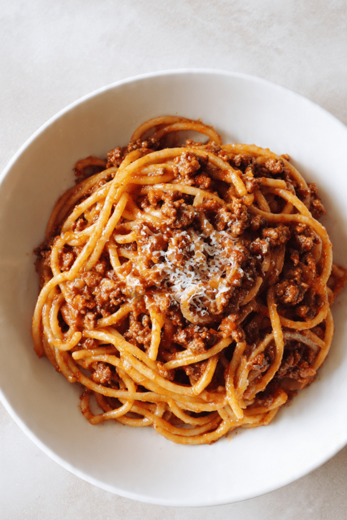 Onion Ground Beef Pasta