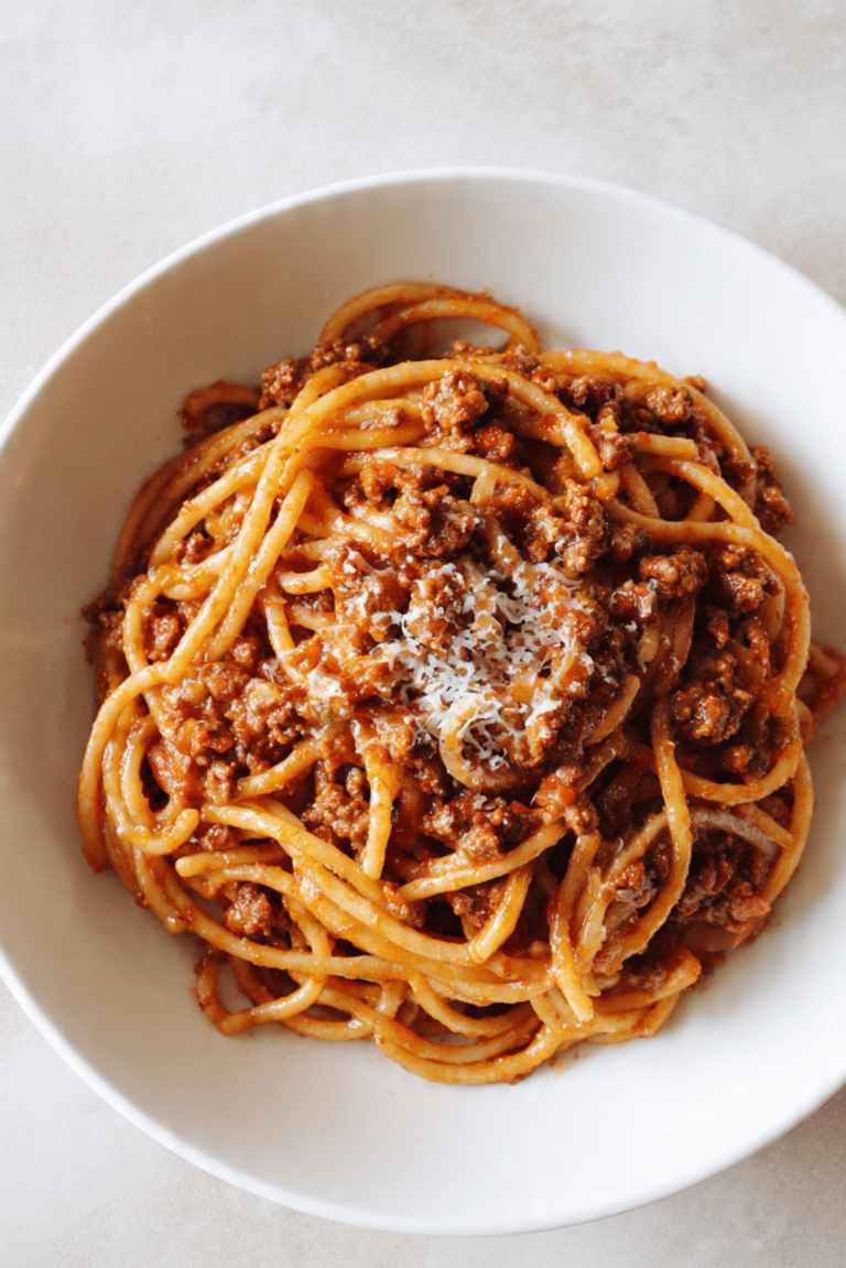 Onion Ground Beef Pasta
