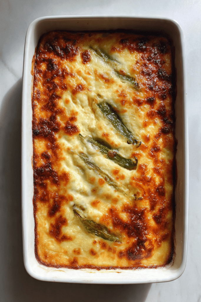 Easy Chile Relleno Casserole (No-Fry Cheesy Pepper Bake)
