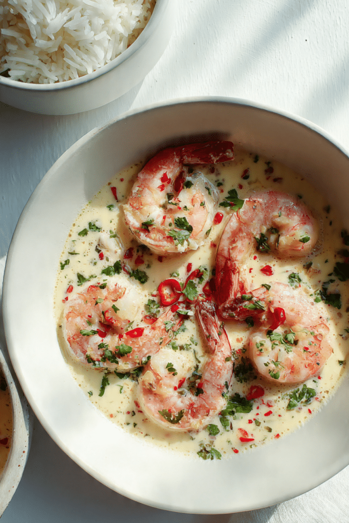 Garlic Shrimp in Coconut Milk