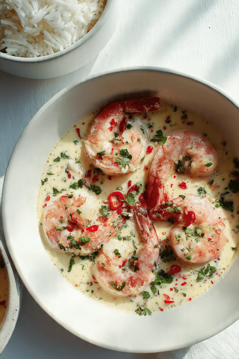 Garlic Shrimp in Coconut Milk