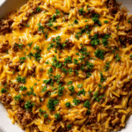 One-Pot Cheeseburger Orzo Skillet