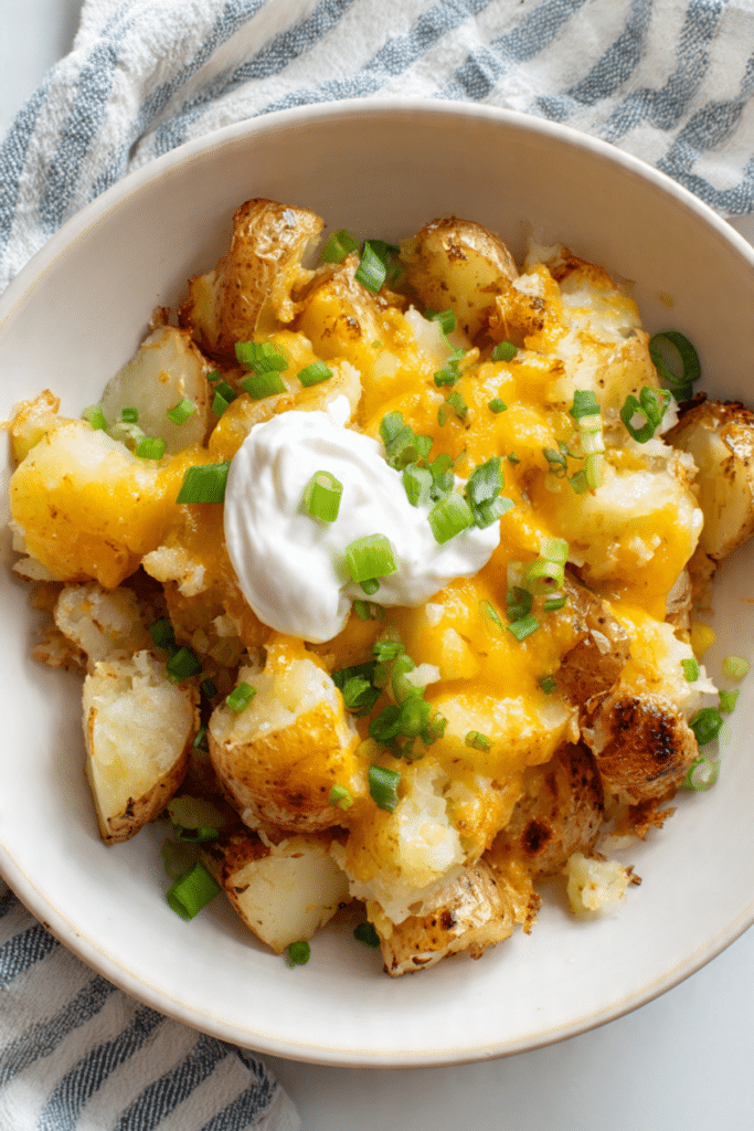 Microwave Loaded Baked Potato Bowl
