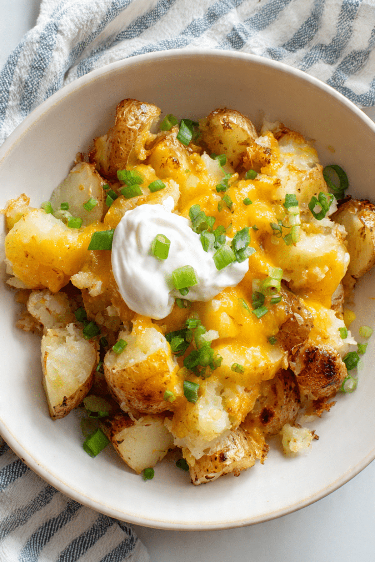 Microwave Loaded Baked Potato Bowl