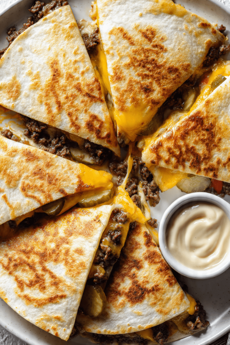 Cheeseburger Quesadillas