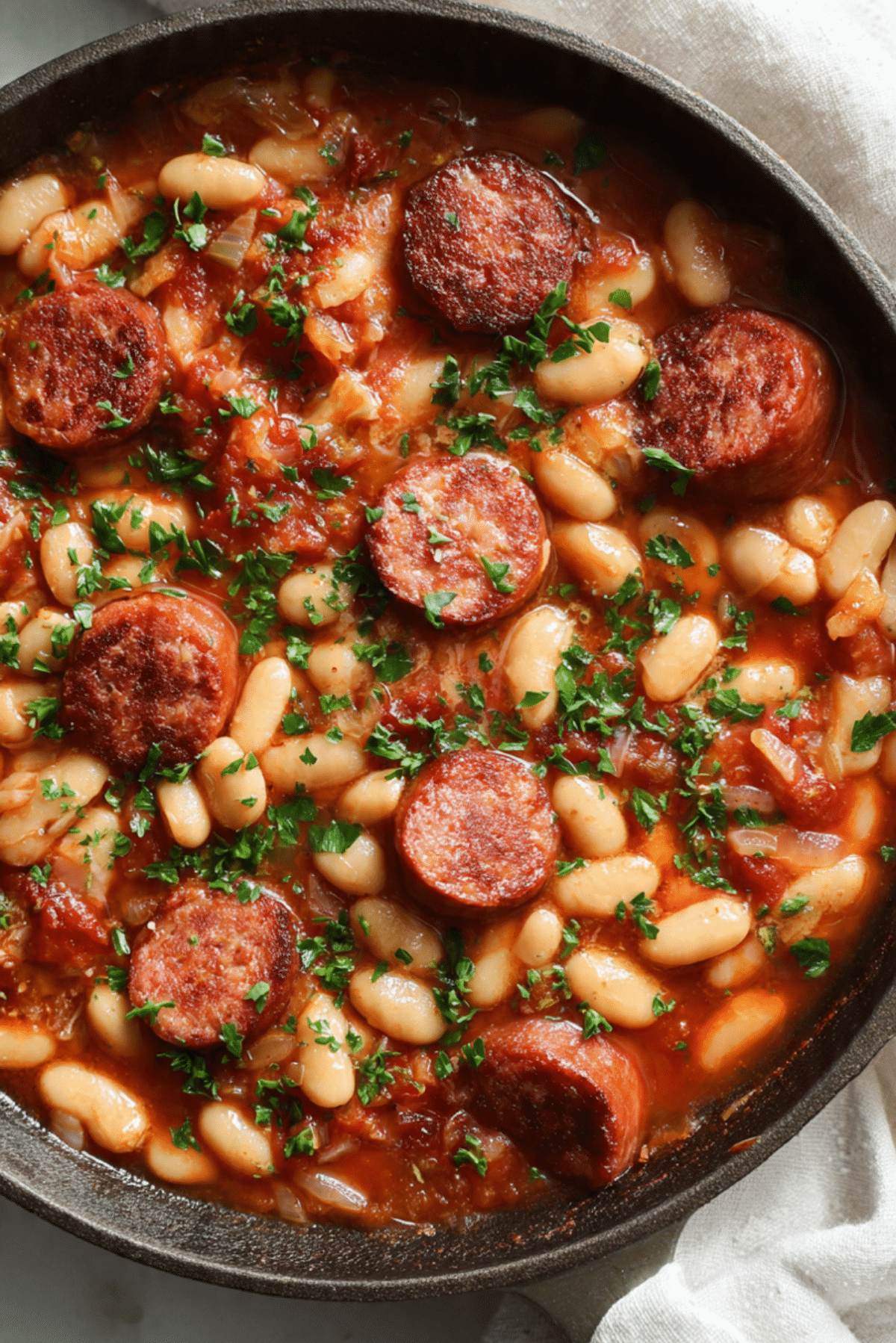 White Bean & Smoked Sausage Skillet