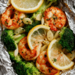 Baked Shrimp and Broccoli Foil Packs