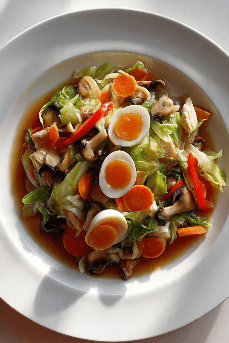 Chopsuey with Quail Egg
