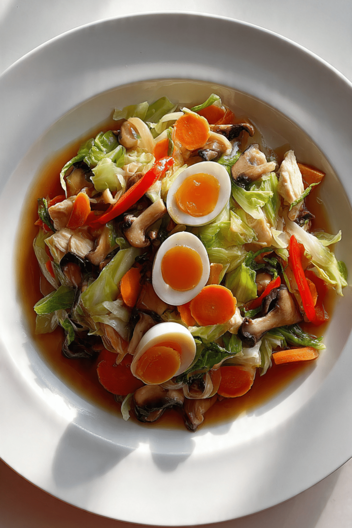 Chopsuey with Quail Egg