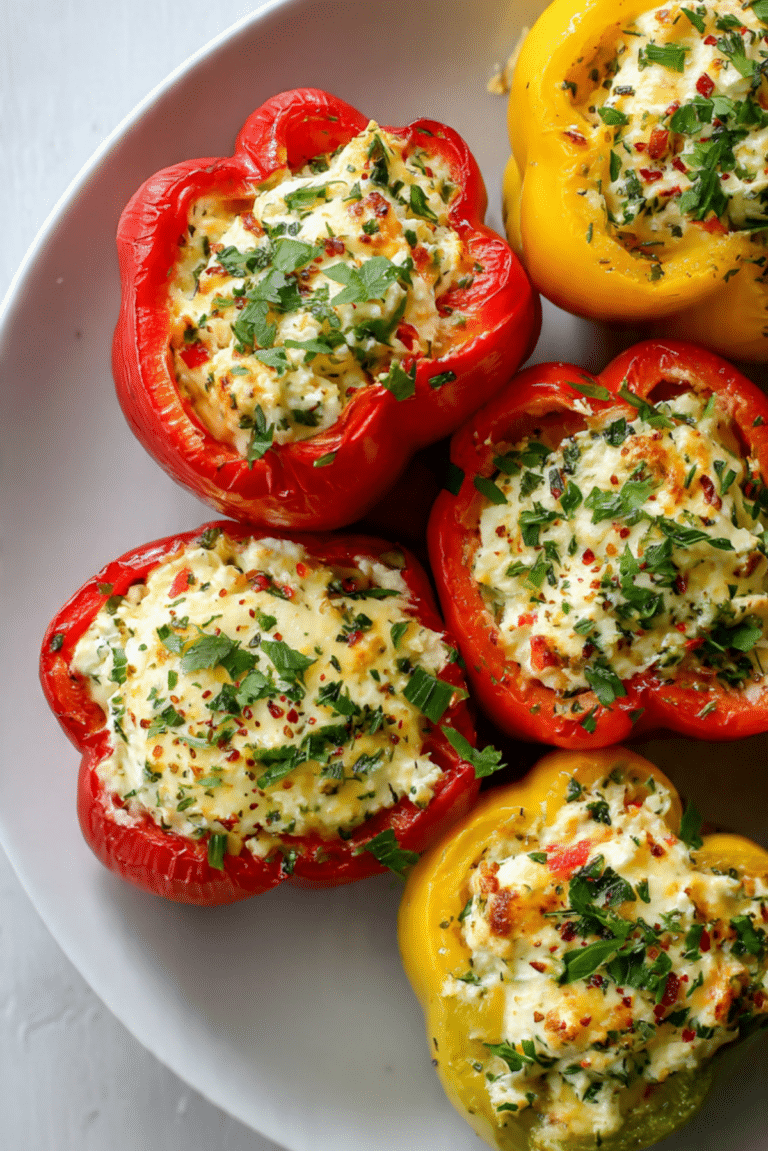 Cottage Cheese Stuffed Peppers