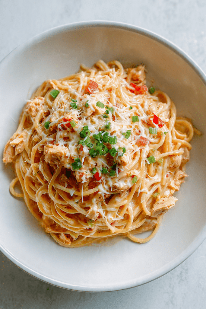 Crockpot Chicken Spaghetti