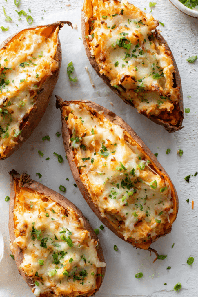 Sweet Potato Stuffed with Cheese