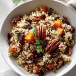 Roasted Pumpkin, Pecan & Cranberry Quinoa Salad