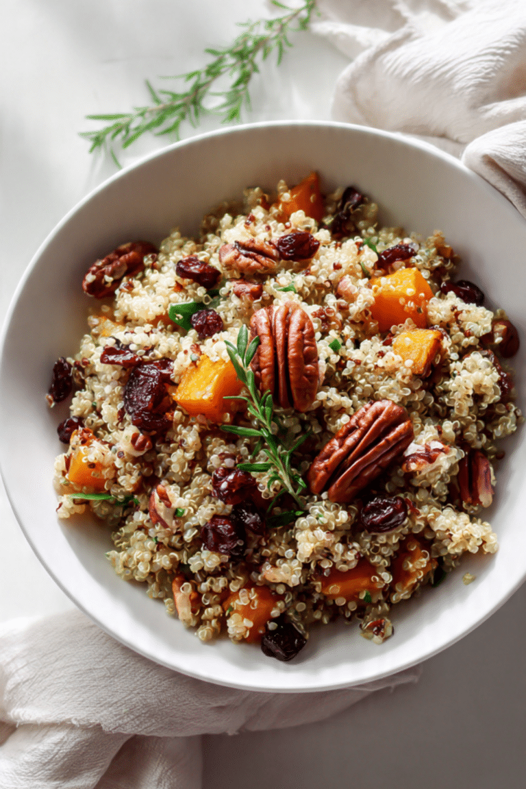Roasted Pumpkin, Pecan & Cranberry Quinoa Salad
