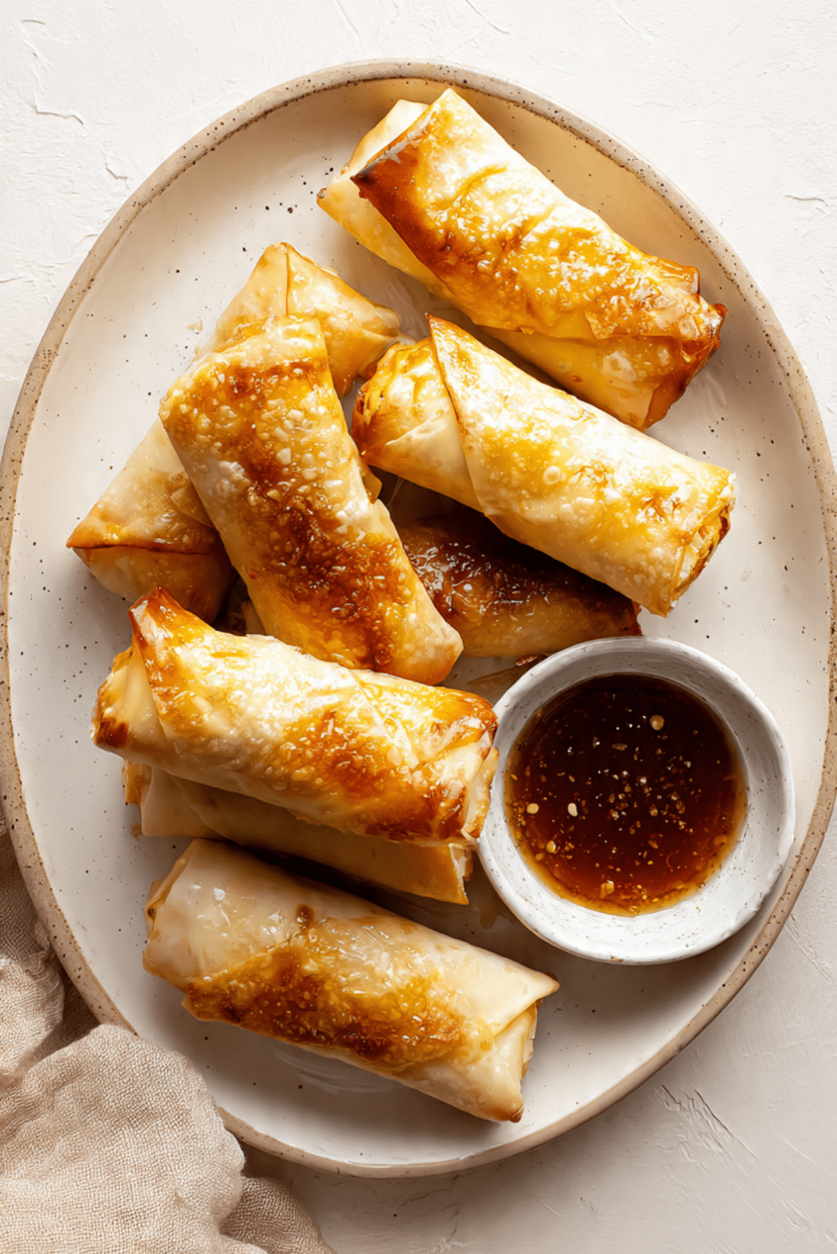 Oven-Fried Feta Rolls with Chili Honey Drizzle