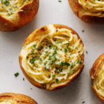 Spaghetti Garlic Bread Bowls