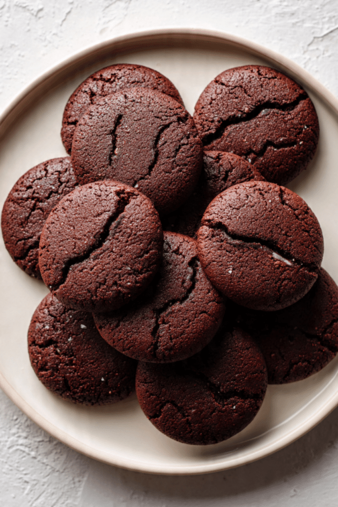 Fudgy Chocolate Tahini Cookies