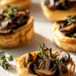 Savory Mushroom and Goat Cheese Tarts with Shallots