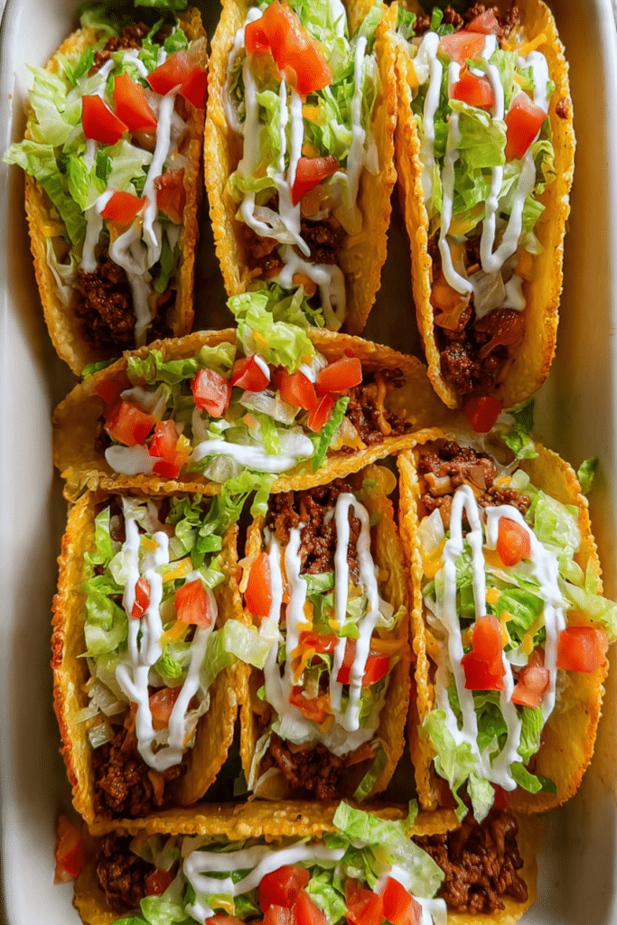 Ground Beef Baked Tacos