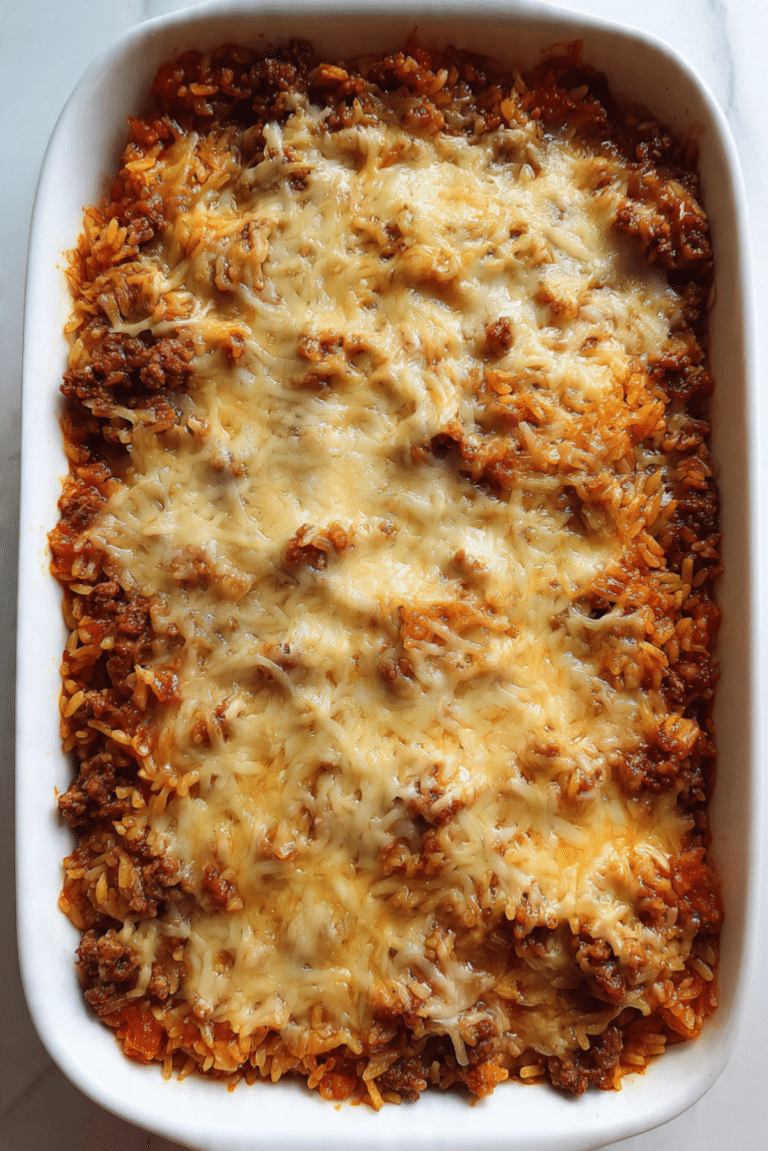 Easy Hamburger Rice Casserole